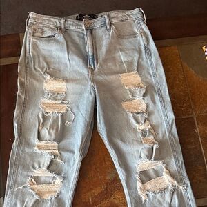 Hollister Light Blue Distressed Boyfriend Jeans